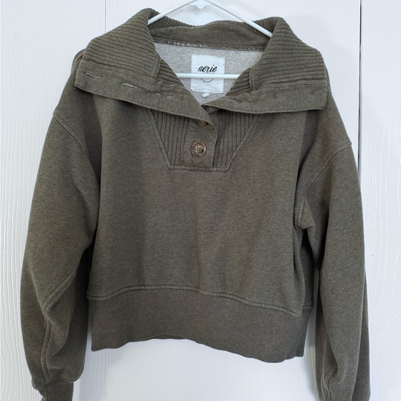 aerie Sweaters - Aerie Olive Green Women's Cowl Neck Sweater